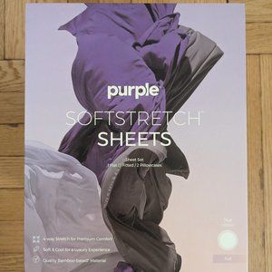 White SoftStretch Sheets by Purple, Full, Purple Mattress Sheets, Bamboo Sheets